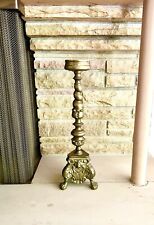 Antique baroque style bronze candlestick with a barley twist, 1890-1919 picture