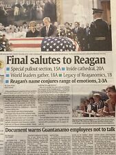 Funeral of 40th US President Ronald Reagan June 11 2004 Collectible Newspaper picture