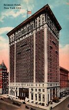 Belmont Hotel New York City NYC Horses Buggy Vintage Postcard 1910s Unposted picture