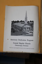 1963 Central Baptist Church Sanctuary Dedication Program Chattanooga Tennessee picture