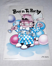 1978 GARFIELD BORN TO PARTY POSTER BY JIM DAVIS picture