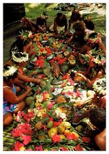 Tahiti Tahitian Feast Tropical Food Chrome Postcard UNP picture