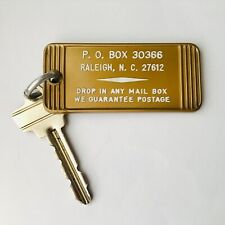 Vtg Raleigh NC Hotel Key & Fob #329 North Carolina US No Name Gold Plastic picture