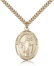 Saint Joseph The Worker Medal For Men - Gold Filled Necklace On 24 Chain - 3... picture