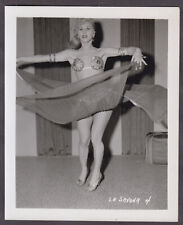 STRIPPER FETISH MODEL   LA SAVONA   KLAW VINTAGE ORIGINAL 4X5 1950'S #4 picture