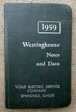 VTG 1959 Westinghouse Notes and Data Pocket Reference Book picture