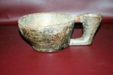 Antique South American Pre-Columbian Style Hand Carved Wooden Double Mortar Bowl picture