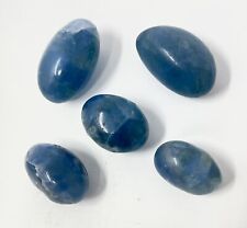 5 Pcs. Blue Fluorite Eggs Crystal Quartz Carvings 134g picture