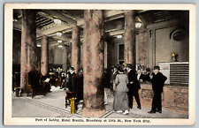 New York - Lobby, Hotel Breslin Broadway at 29th St. - Vintage Postcard picture