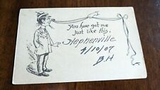 Vintage Postcard 1900's Humor Cartoon Image Rope Around A Man's Nose 1907 K2 picture