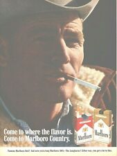 1968 Marlboro Cigarettes Vintage Print Ad Come To Marlboro Country Marlboro Man  picture