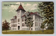 Pittsfield IL-Illinois, Chaucey L Higbee High School, Antique, Vintage Postcard picture