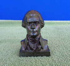 Thomas Jefferson Bronzed Mini Miniature Bust Statue Figurine picture