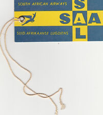South African Airways tie-on baggage tag/label picture