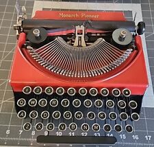 Vintage RARE Remington Monarch Pioneer Typewriter RED 1930'S W/ COVER  S26610 picture