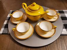 Teavana bone china tea set with real gold trim. (New but never used). picture
