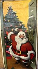 Vintage 1950's Santa Claus Front Door Poster  picture
