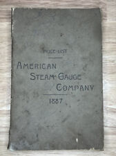 Rare Early 1887 American Steam Gauge Company Price List Catalog Boston Mass picture