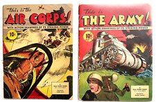 THIS IS THE ARMY / THIS IS THE AIR CORP. 2 ORIGINAL VINTAGE 1941 WW2 COMIC BOOKS picture