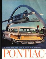 1958 Pontiac Ad Advertisement Vintage Print Ad - Custom Safari Wagon E4 picture