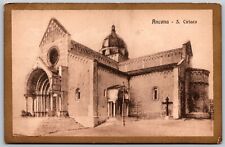 Vtg Ancona Italy Cattedrale di San Ciriaco Cathedral 1910s View Old Postcard picture