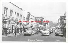 OR, Eugene, Oregon, RPPC, Street Scene, Business Area, 50s Cars, Smith No P271 picture