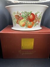 Lenox Boxwood & Pine Oval Cachepot For The Holidays Vase Bowl picture