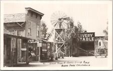 Vintage 1940s KNOTT'S BERRY PLACE Real Photo RPPC Postcard Ghost Town Scene picture