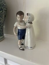 Vintage B&G Copenhagen Girl Kissing Boy Porcelain Figurine picture