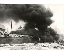 WWII GERMAN PRESS PHOTO JANUARY 16, 1942, FIRE AND DESCRUCTION, UNKNOWN WHERE picture