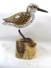 Sandpiper hand crafted wood shore bird figurine picture