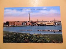International Falls Minnesota vintage linen postcard Paper Mill picture