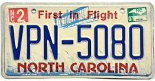 *BARGAIN BIN*  2007 North Carolina First In Flight License Plate #VPN-5080 picture