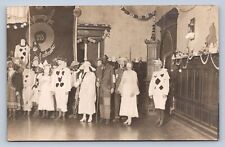 J99/ Halloween? RPPC Postcard Holiday Greetings c1910 Costumes Masks 480 picture