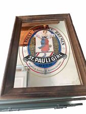 Vintage St Pauli Brewery St. Pauli Girl Mirror Sign 1975 ADVERT Brewery RARE picture