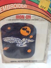 Vintage Star Trek Iron-On Patch USS Enterprise  1970s 1980s Rare New In Package picture