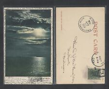 1906 MOONLIGHT ON THE PACIFIC { CALIFORNIA } UDB UNDIVIDED BACK POSTCARD picture