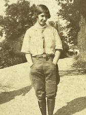 VE Photograph 1923 Pretty Short Hair Hands In Pocket Boots Lovely Woman  picture