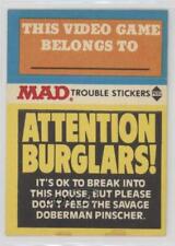 1983 Fleer Mad Stickers Trouble Stickers This video game belongs to d8k picture