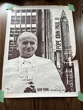 Pope John Paul II Visits New York NY USA - 1979 Rare Vintage Poster by Studio 14 picture