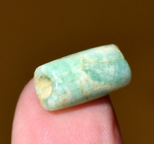 Ancient Amazonite Natural Stone Bead Excavated From Mauritania, African Trade  picture