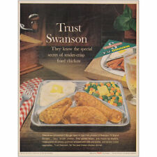 1961 Swanson TV Dinner: Tender Crisp Fried Chicken Vintage Print Ad picture