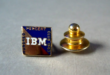 Rare Solid 10K 1963 IBM HUNDRED PERCENT CLUB Lapel Pin Signed 