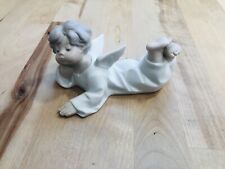 Lladro Angel Laying Lying Down Cherub Boy Bisque Matte Porcelain Figurine #4541 picture