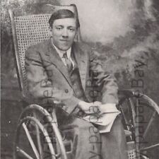 1900s Charles A Keller Disabled Invalid Handicapped Wheelchair Souvenir Postcard picture