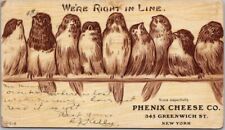 Vintage 1908 New York City Advertising Postcard PHENIX CHEESE CO. 3.25 x 6.25