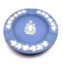 3 Wedgwood Jasperware Blue Ashtrays Special Limited Edition Coat Of Arms Canada picture