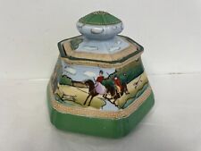 Nippon MORIAGE 'ENGLISH FOX HUNTING' Humidor - BLUE MAPLE LEAF MARK C 1900 picture