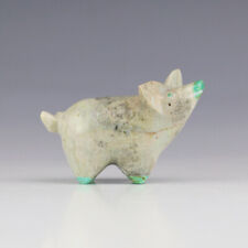 NATIVE AMERICAN ZUNI PICASSO MARBLE PIG FETISH BY ENRIKE LEEKYA picture