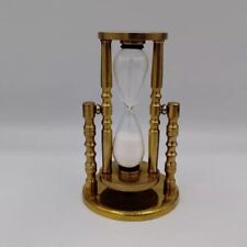 Vintage Brass Hourglass Sand Timer Crowning Touch Collection Small Decor  picture